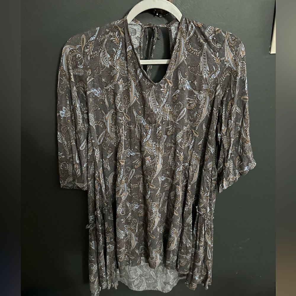 Millibon USA Boho Tunic Dress Size M NWT Paisley Floral Print